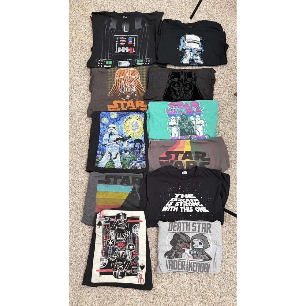 Mens Star Wars T-shirt Lot Of 11 Shirts Size XL - AMAZING CONDITION - AUTHENTIC